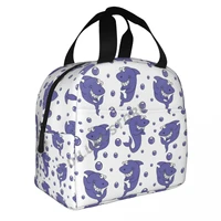 cute shark animal cartoon insulated lunch bags print food case cooler warm bento box for kids lunch box for school
