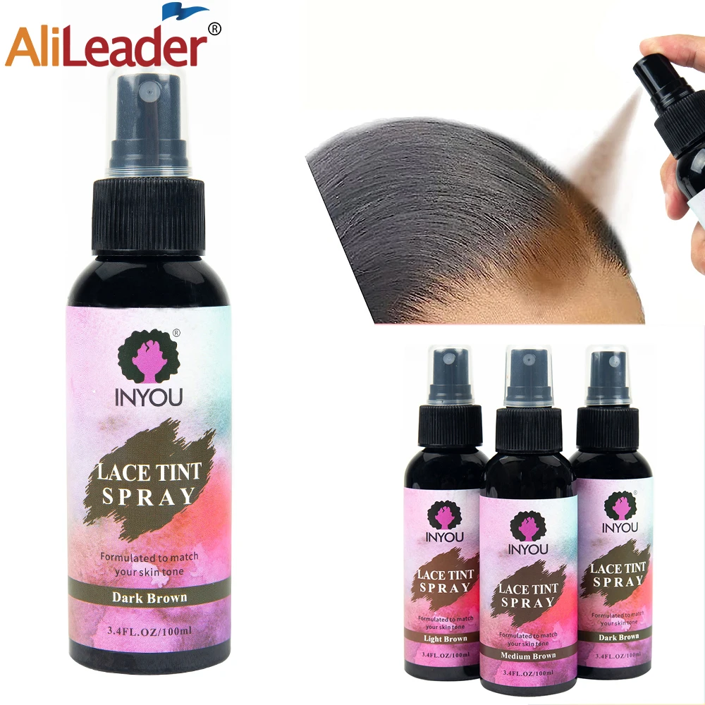 Waterproof Lace Tint Melting Mousse Spray Concealer Per Chiusura In Pizzo Parrucche Anteriori Toupet Edge Control Lace Tint Spray Melt Form