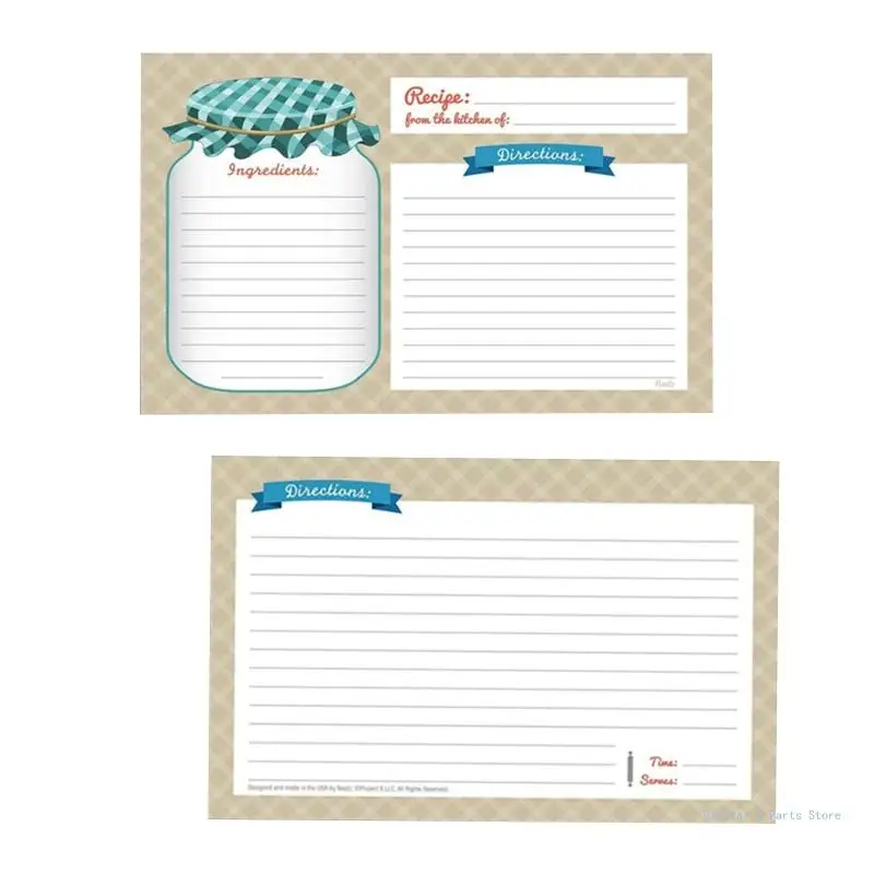 

M17F for Creative Recipe Card Double-Sided Kitchen Recipe Note Card Thick for Wedding
