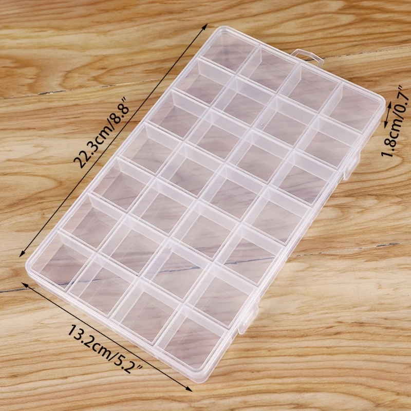 

Large Plastic Organizer Box 28 Compartments Container Storage Box Rectangle Box-Case for Jewelry Findings Boxes T8DE