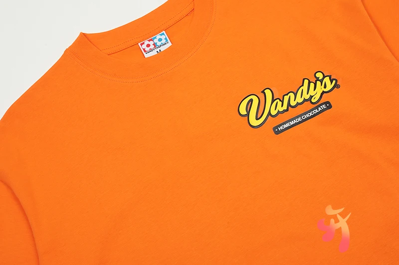 24ss уличная одежда VANDYTHEPINK футболки хлопковые оранжевые Топы шоколадный пирог