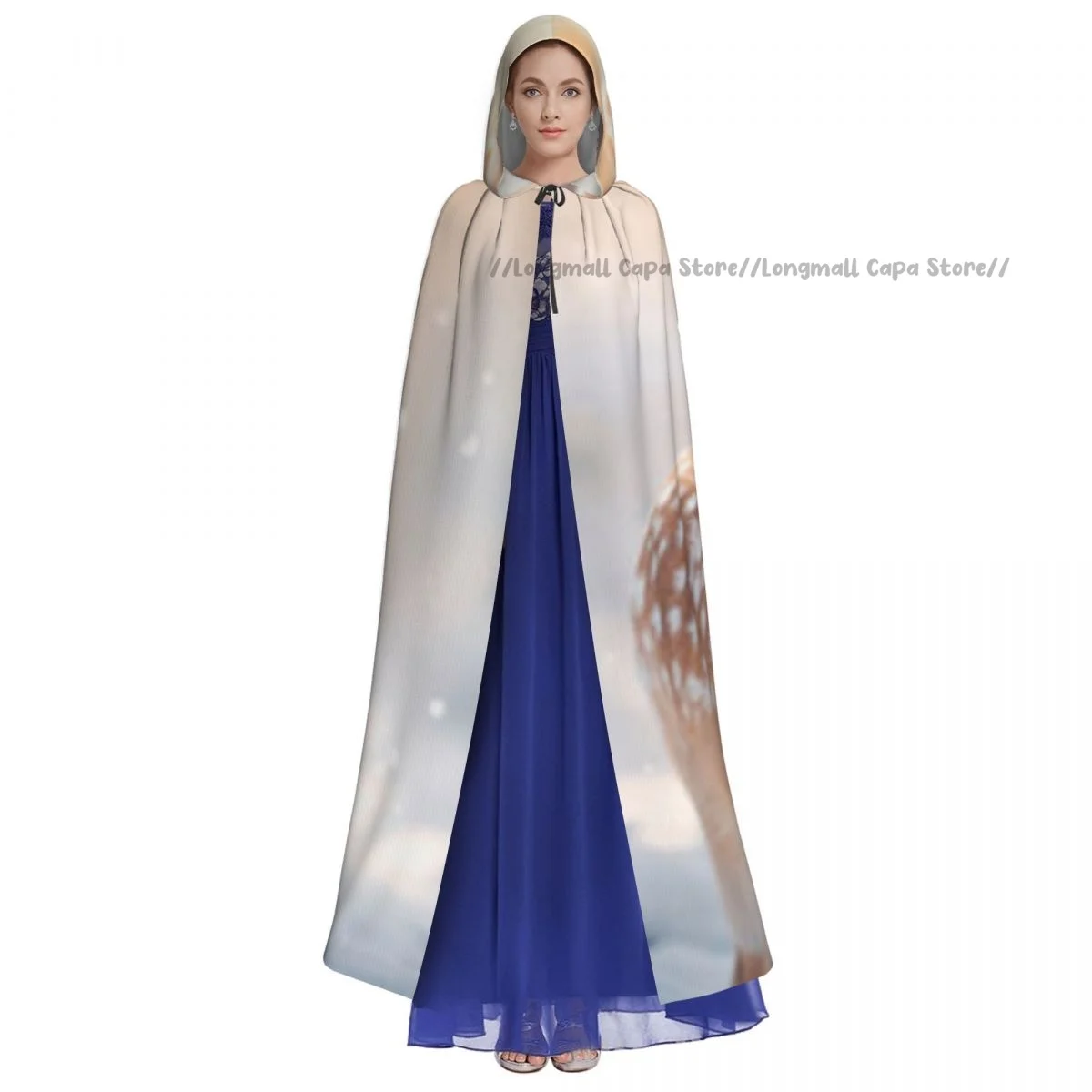 Олень в лесу со снегом плащ с капюшоном пальто Хэллоуин Косплей Костюм вампира