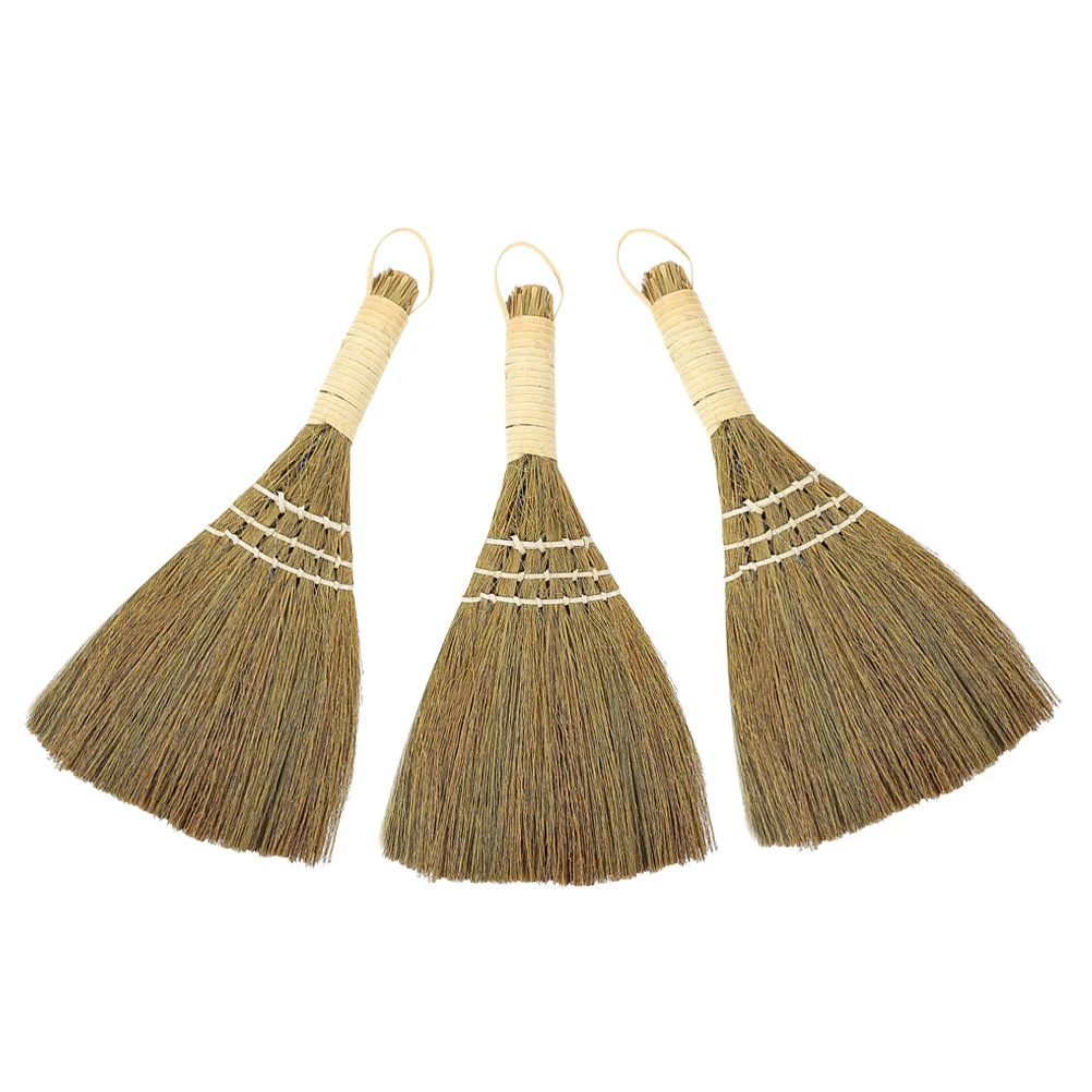 

3 Pcs Kitchen Cleaning Broom Household Dust Brush Desktop Home Manual Miscanthus Small Whisk