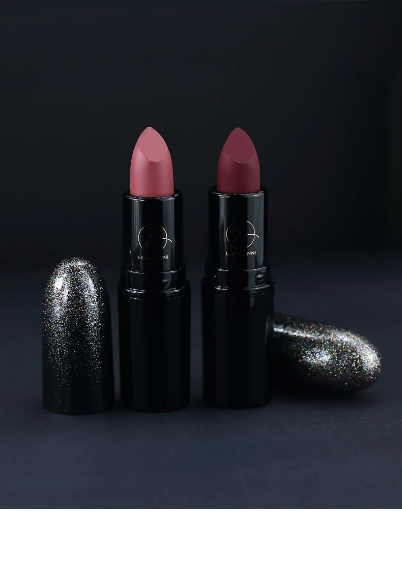 Новая Звездная помада черная губная монохромная матовая стойкая антипригарная