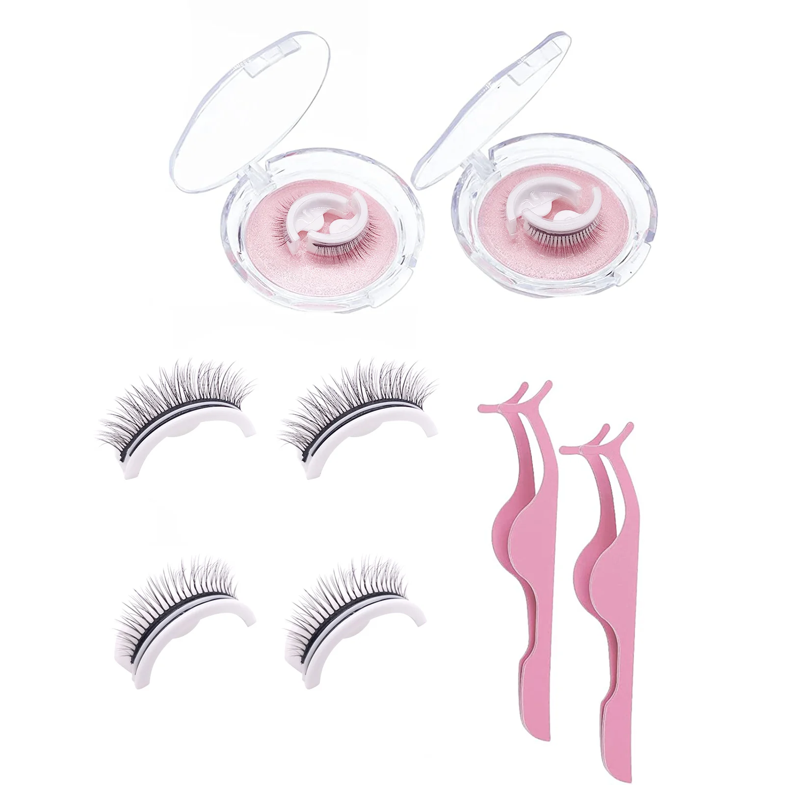 

Многоразовые самоклеящиеся ресницы, натуральные Многослойные двусторонние самоклеящиеся ресницы, 2 пары накладных ресниц, Прямая поставка