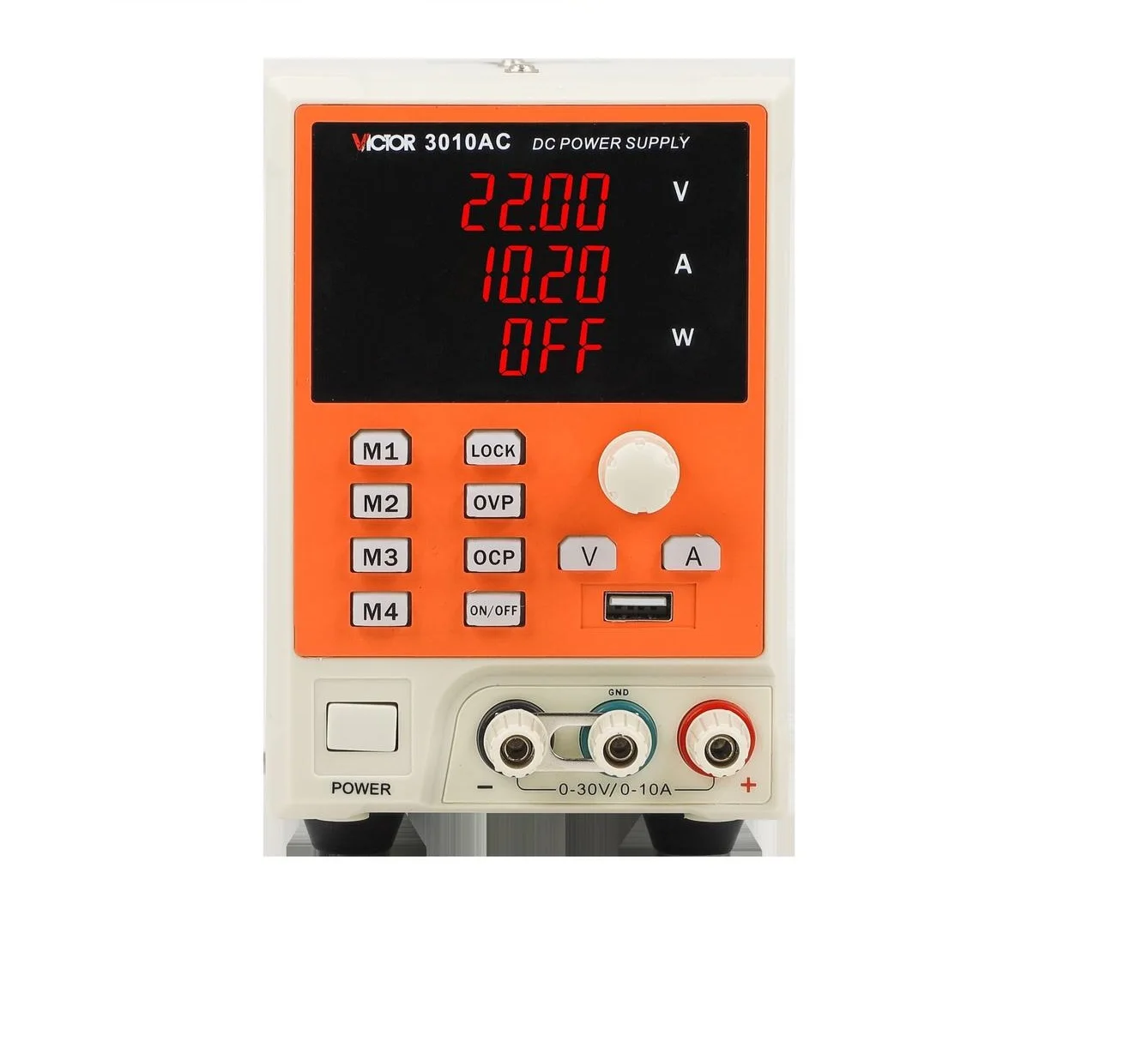 

VICTOR 3010AC Top type program-controlled intelligent switching regulator 30V10A adjustable with USB DC power supply