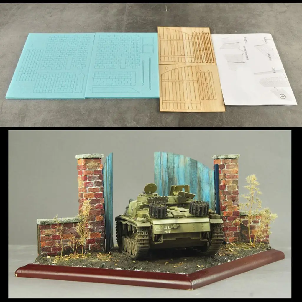 Наборы моделей зданий в масштабе 1/35 Сцена Диорама для железной дороги