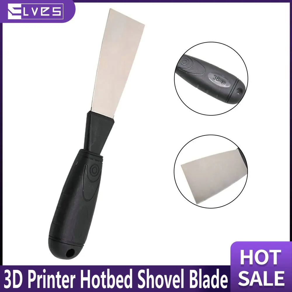 

ELVES 3D Printer Hot bed Shovel Blade Stainless Steel Blade Separating Hot Bed Removal Tool For All 3D Printer Hot bed