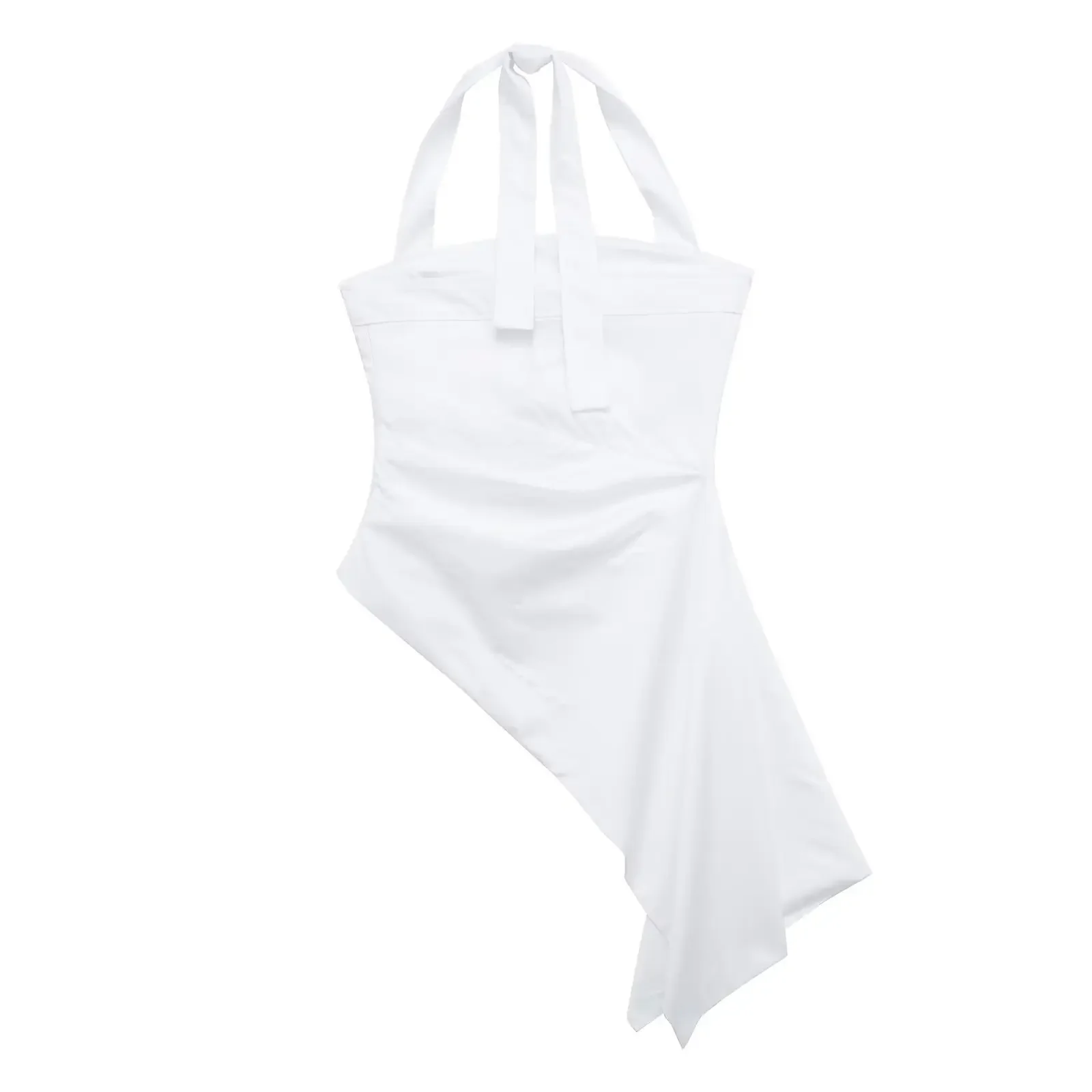 Топ женский летний асимметричный с воротником-халтером