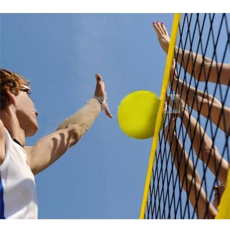 

Volleyball Net Set Heavy Duty Adjustable Badminton Net Stand Foldable Tennis Net Rack Kit For Men Women & Co-Ed Games Easy To