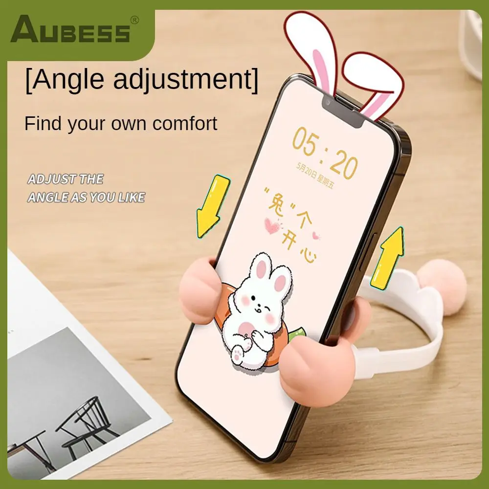 

Happy Drama Chasing Bracket Product Size 140x85 × 50mm Thumb Styling Prevent Slipping Stick Rabbit Mobile Phone Holder Portable