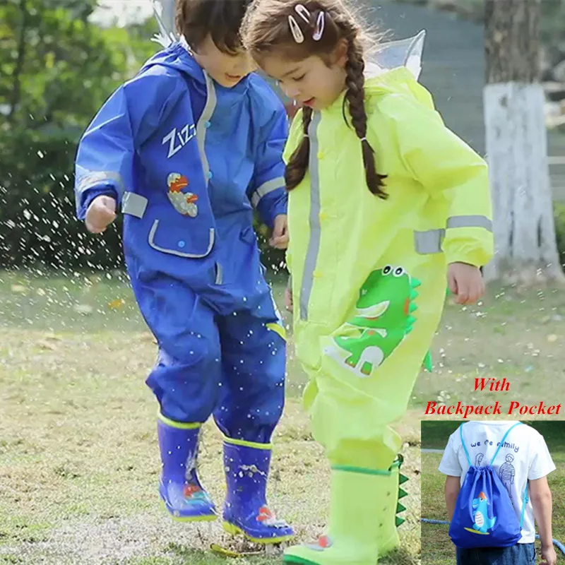 Дождевик детский со светоотражающими полосками на возраст 1-10 лет |
