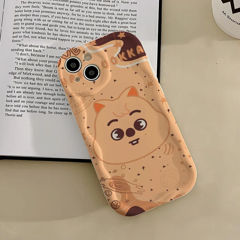 Kpop S-StrayES K-Kids Чехол для телефона Color IPhone 13 16 14 12 15 11 Plus Pro XS Max Mini X XR SE2020 Wave Light ТПУ