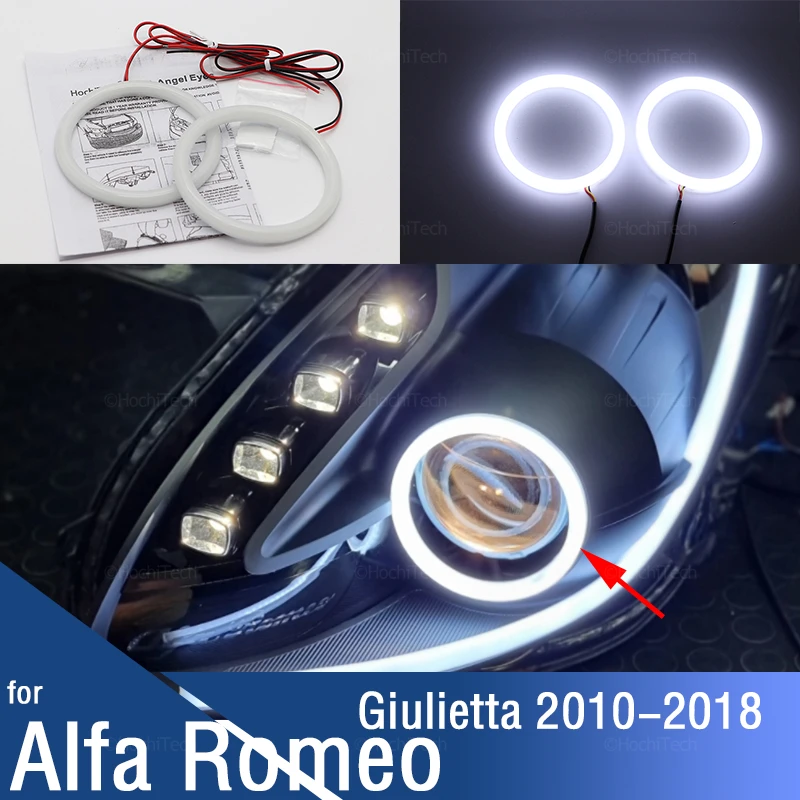 

2 Years Warranty Hight Quality LED Angel Eyes Kit Cotton White Halo Ring for Alfa Romeo Giulietta 2010-2018 Car Accessories