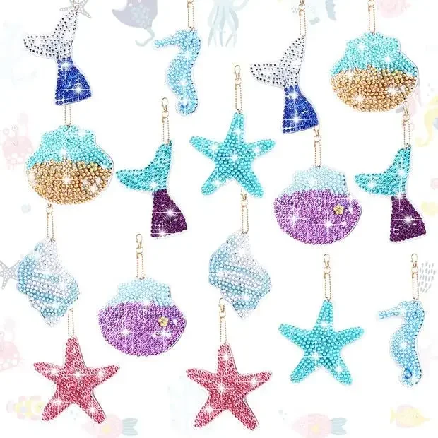 

24 шт./набор, брелки для ключей с вышивкой