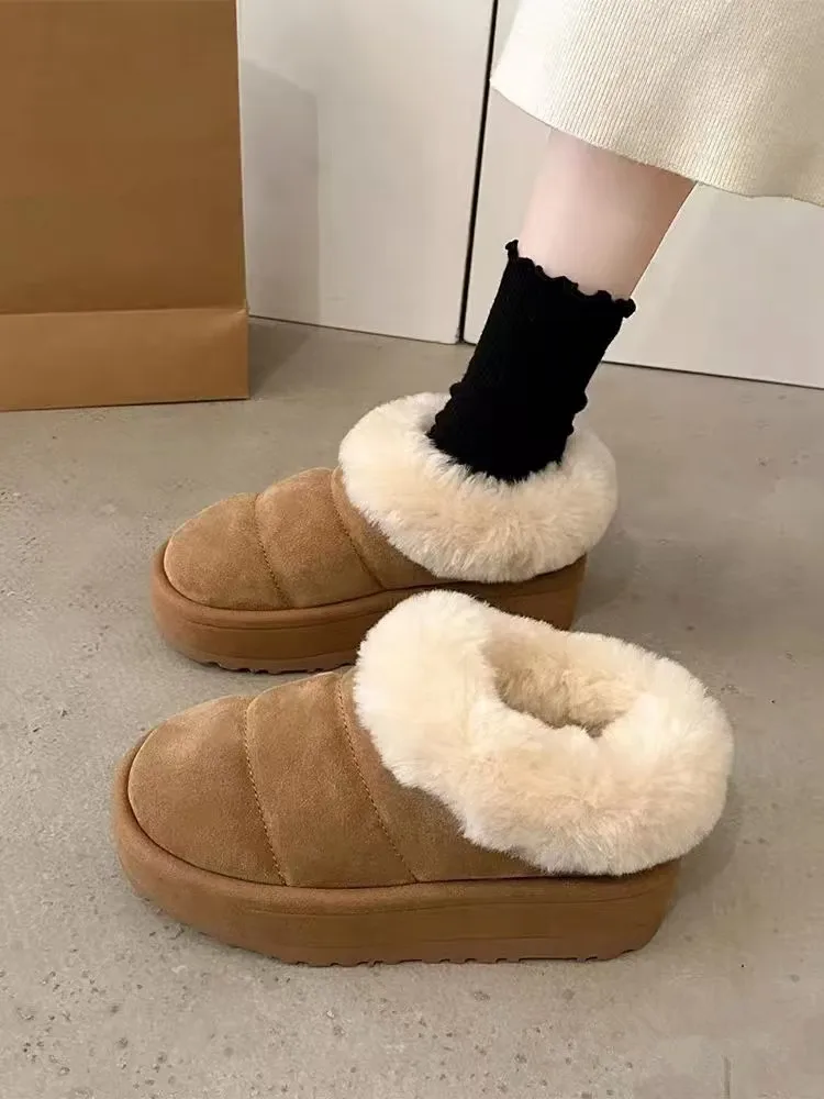 Дизайнерская брендовая женская обувь шерстяные интегрированные зимние ботинки