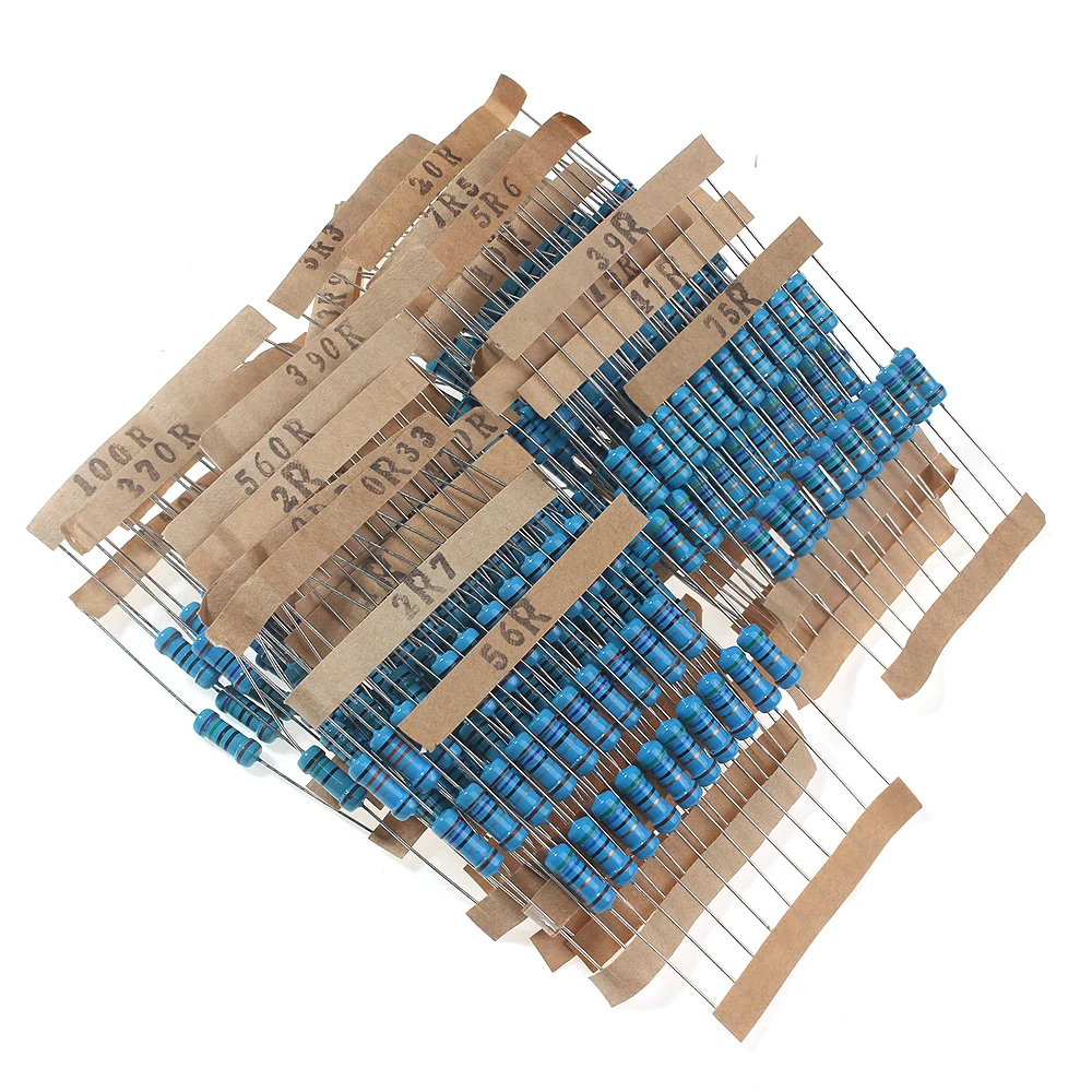 

300PCS/Lot 0.1R~750R Metal Film Resistor Pack Assorted Kit, 30 Kinds 1W diy electronic 1% Set of resistor 330R 390R 470R 560R