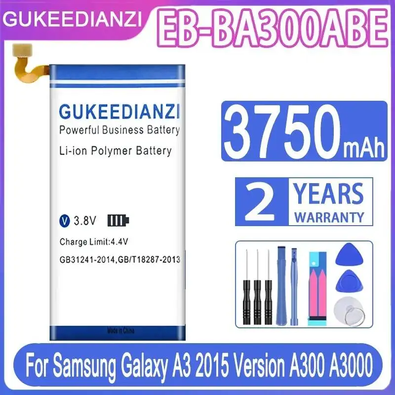 Фото Аккумулятор для Samsung Galaxy A3 2015 (версия A300/A3000) 3750 мАч, высококачественная сменная батарея премиум-класса EB-BA300ABE №1