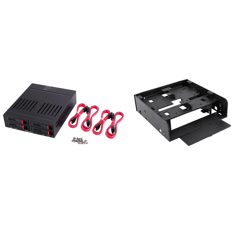 

Oimaster 1 Pcs MR-8801 Hard Disk Conversion Rack & 1 Pcs He-2006 4 Slots 2.5 Inch Hard Drive Case Internal Mobile Rack