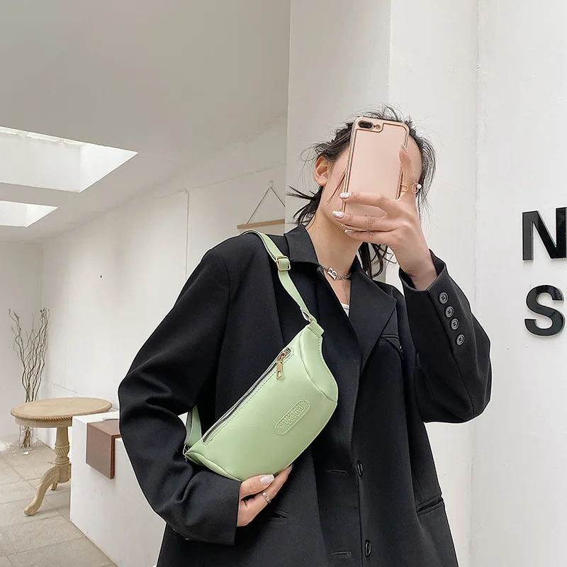 New Bag For Women Waist Belt Shoulder Solid Pu Leather Designer Chest Bag Female Purses And Handbags Fashion Crossbody