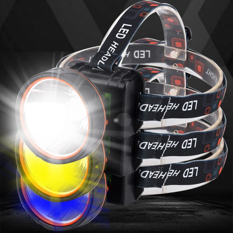 

Xhp90.2 The Most Brightest Led Headlamp Headlight Head Lamp Flashlight Torch Bulbs 3* 18650 Battery Powerful Bank 7800mah Light