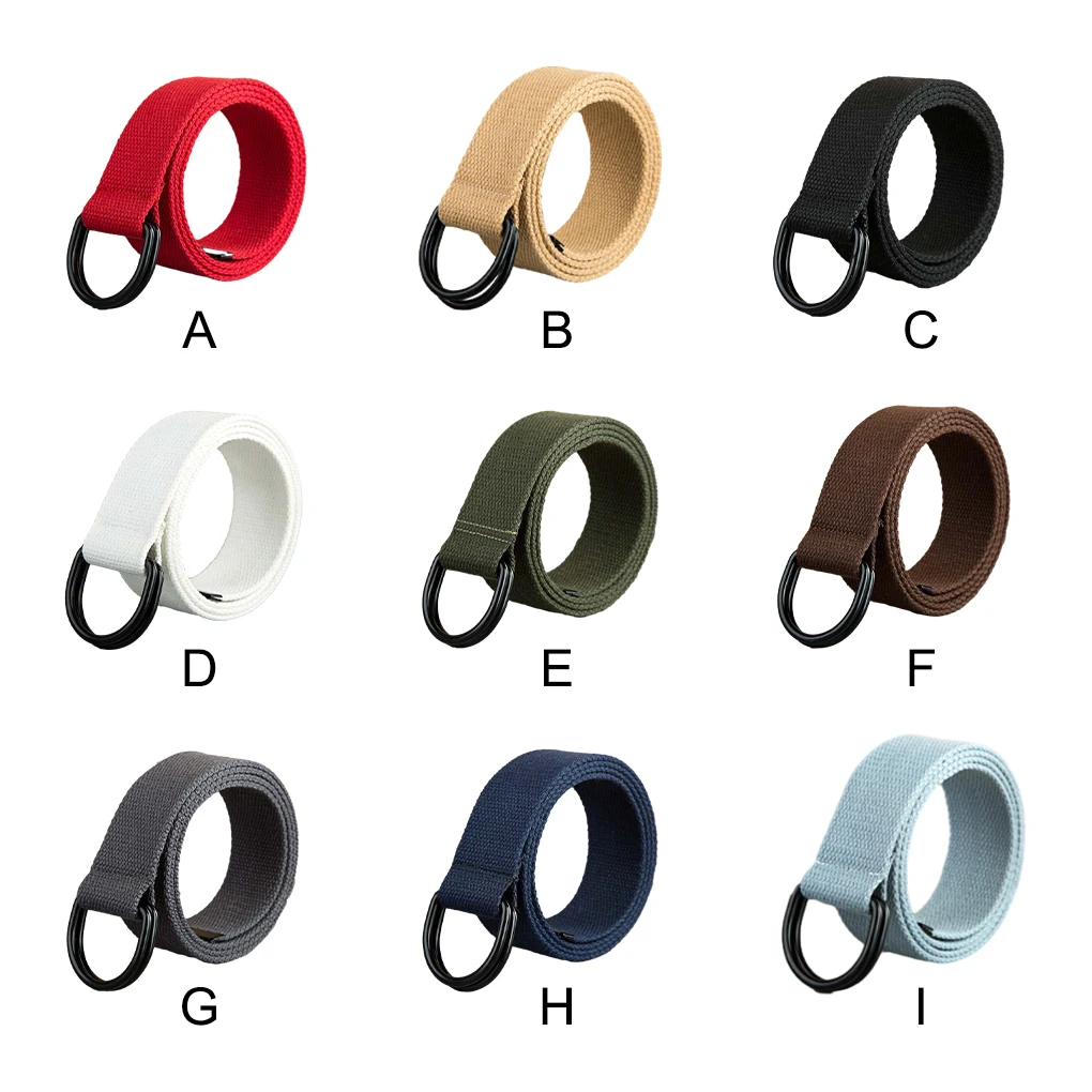 

Стильный и текстурированный тканевый ремень с полированной металлической пряжкой для модных и модных брюк черного цвета 110 см