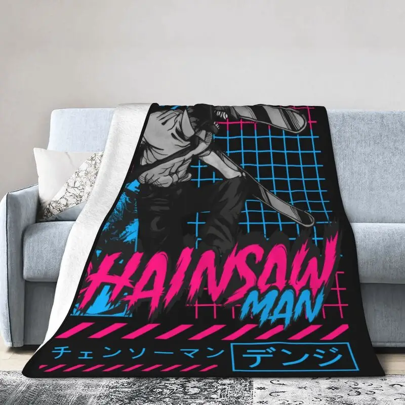 

Chainsaw Man Warrior Denji Blanket Warm Fleece Soft Flannel Manga Anime Throw Blankets for Bed Couch Travel Spring Autumn