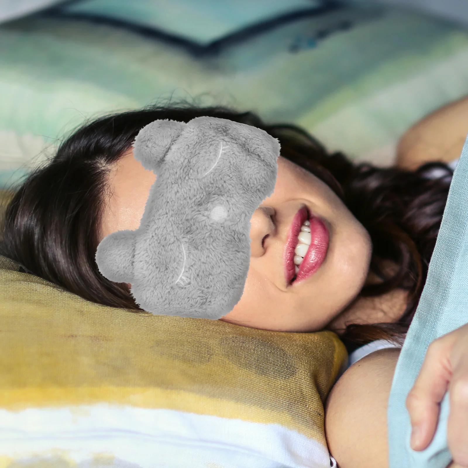 

Plush Eye Mask Eyeshade Cartoon Eye Mask Rabbit Cat Eye Patch for Sleep Nip