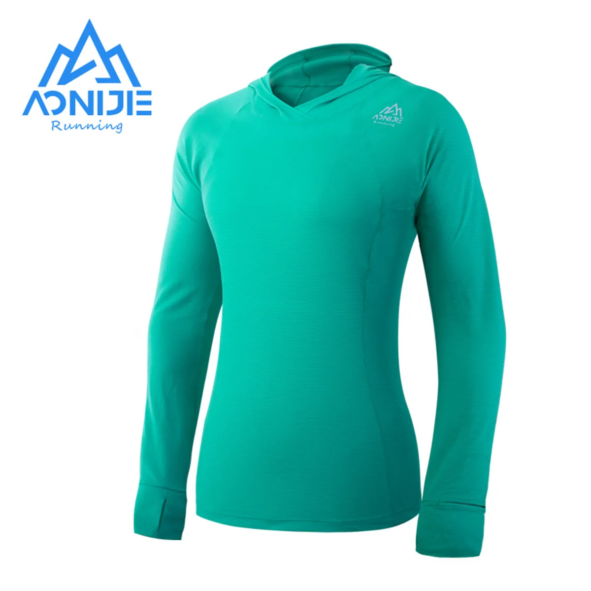 AONIJIE FW5146 Women Female Sports Quick Drying Hooded Long-sleeved Shirt With Finger Hole Spring Fall For Running Gym