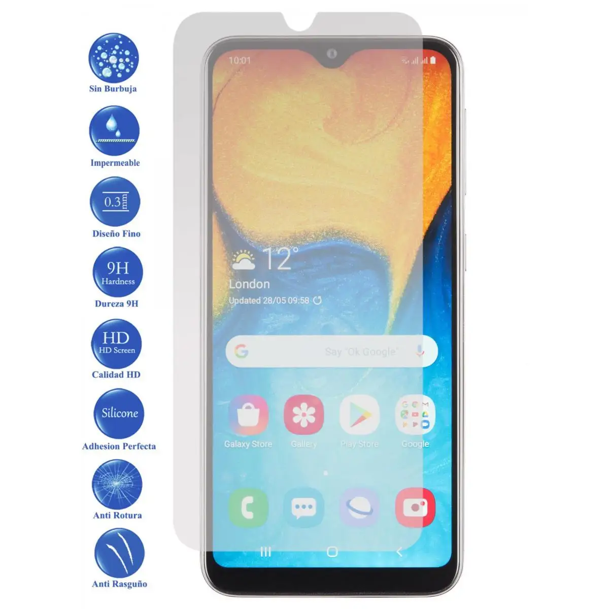Protector Cristal Templado Samsung Galaxy A10 A20 A20E A40 A50 A60 A70 A80 A90