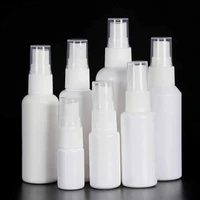 refillable bottles 20pcs 1020305060100200ml white spray bottles plastic perfume atomizer protable travel empty containers