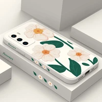 large green flowers phone case for huawei p40 p50 p30 p20 pro lite nova 5t y7a mate 40 30 20 pro lite liquid silicone cover