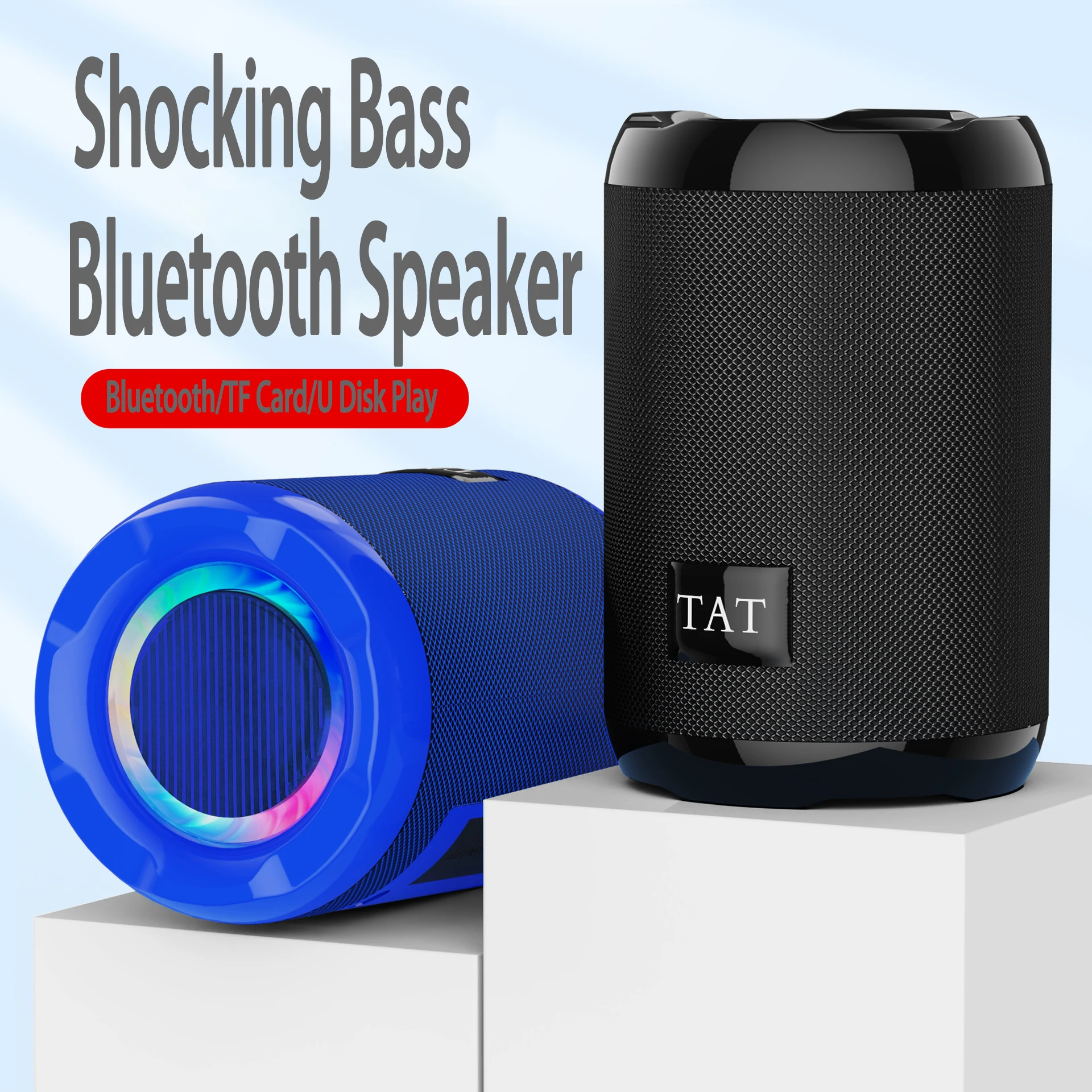 

Портативный беспроводной Bluetooth-динамик, 52 мм, с микрофоном, поддержка TF-карты, громкая связь, для улицы