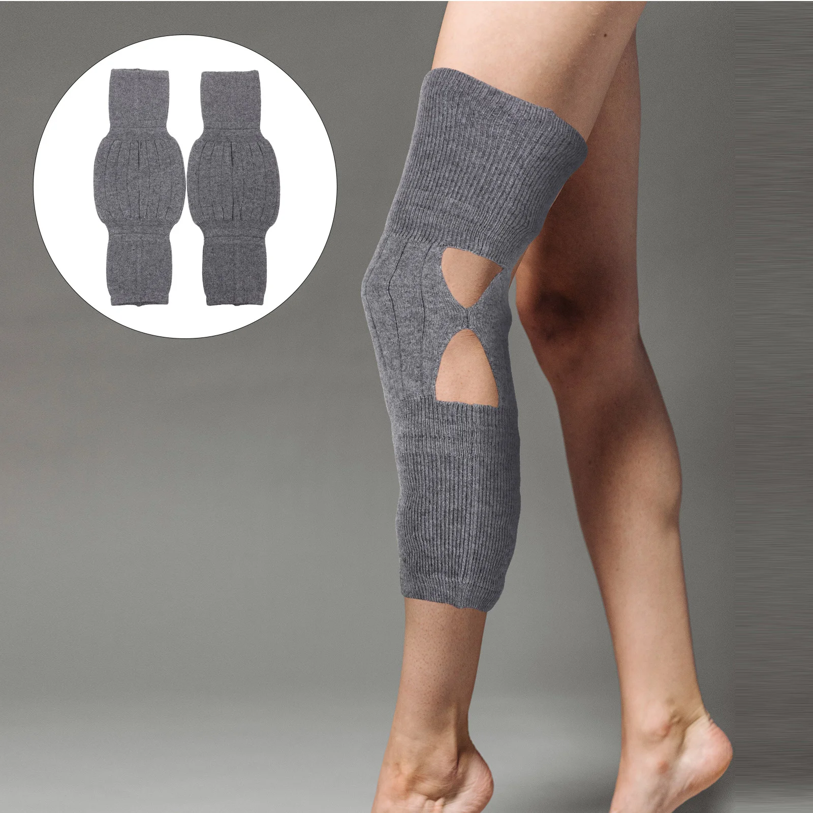 

2 Pcs Thermal Joint Knee Pads Warm Pads Knee Protective Covers for Frail People (Grey)