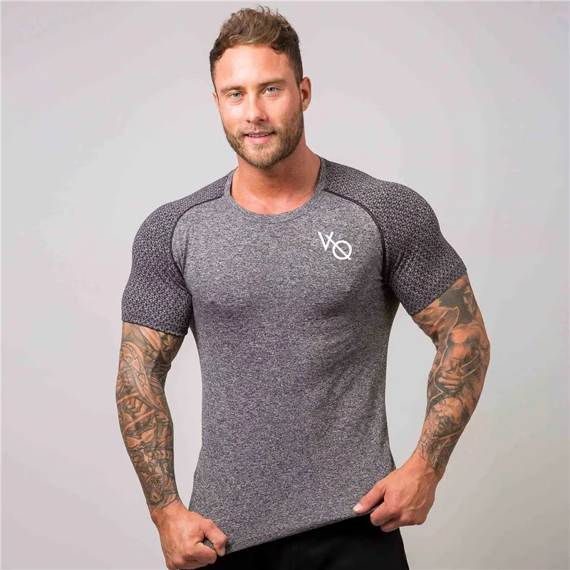 

Мужская спортивная камуфляжная футболка для фитнеса, джоггеры, уличная футболка для фитнеса, трико для бега и тренировок, Повседневная модн...