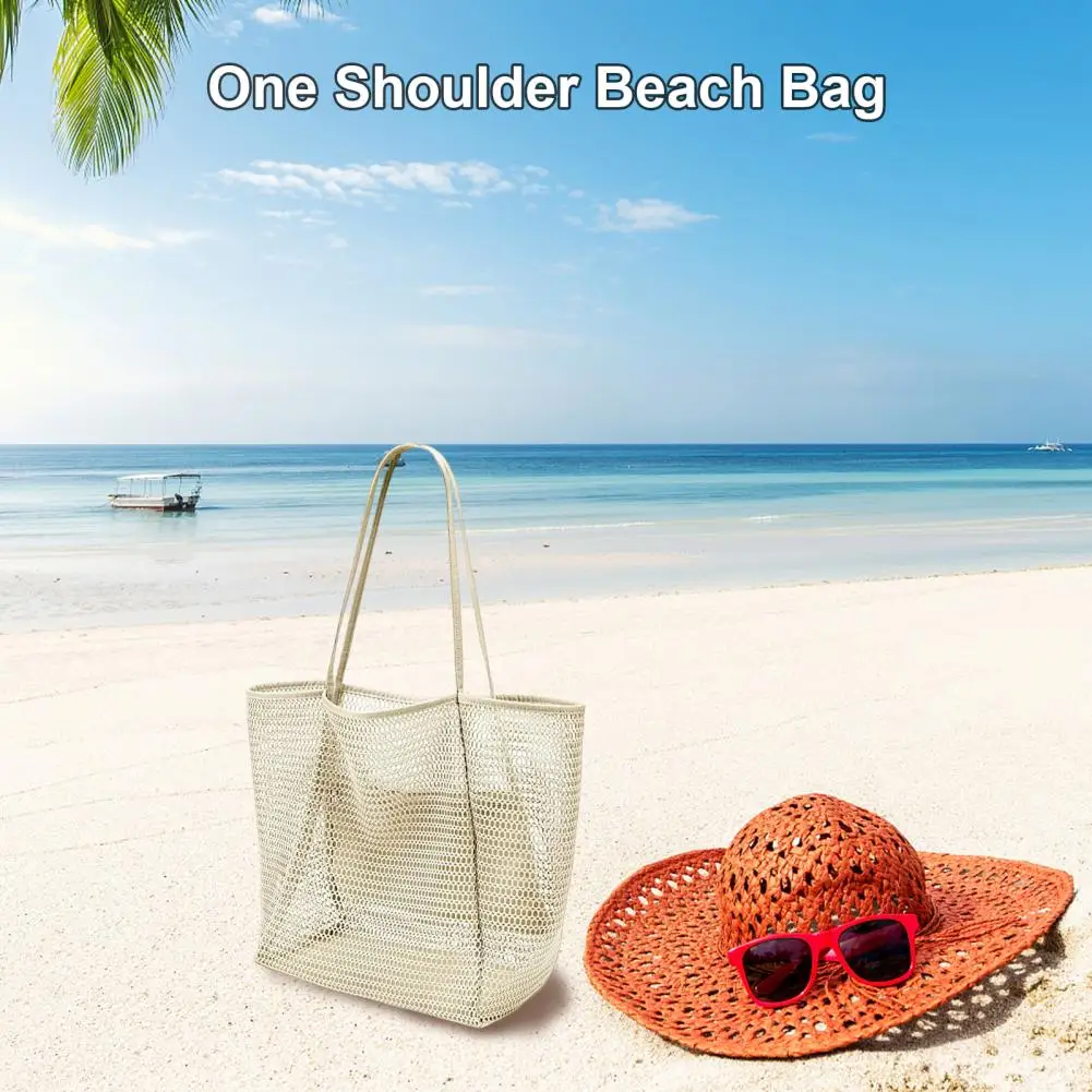 

Excellent Tote Bag Exquisite Beach Sling Bag Large Capacity Mesh Beach Sling Bag Keep Neat