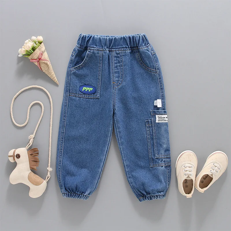 Джинсы для девочек-подростков 3-6 лет повседневные штаны с рисунком граффити