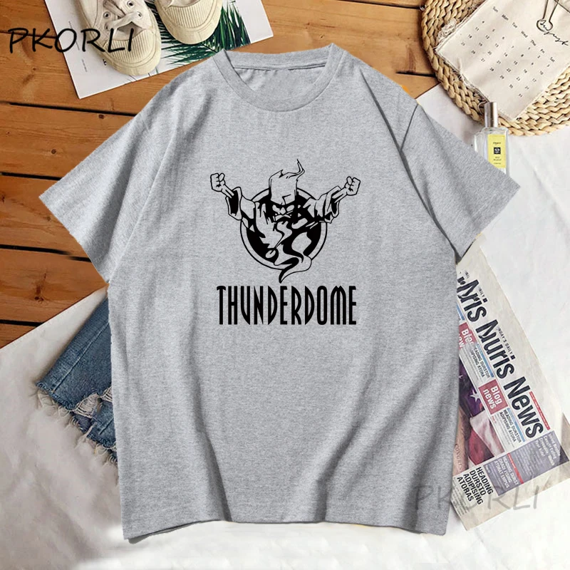 Thunderdome Wizard Cotton Short Sleeve Graphic Tee Hardcore Gabber T-Shirt Harajuku O Neck T Shirt Women Men Vintage Clothes images - 6