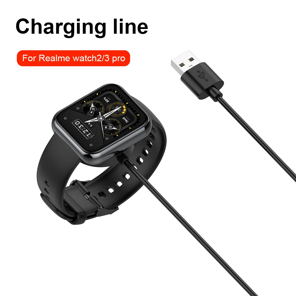 

1m Charging Cable Stand Accessories 5V Charger Dock Cord Replacement Smart Watch Parts for Realme Watch3 Pro/Watch2 Pro/Watch2