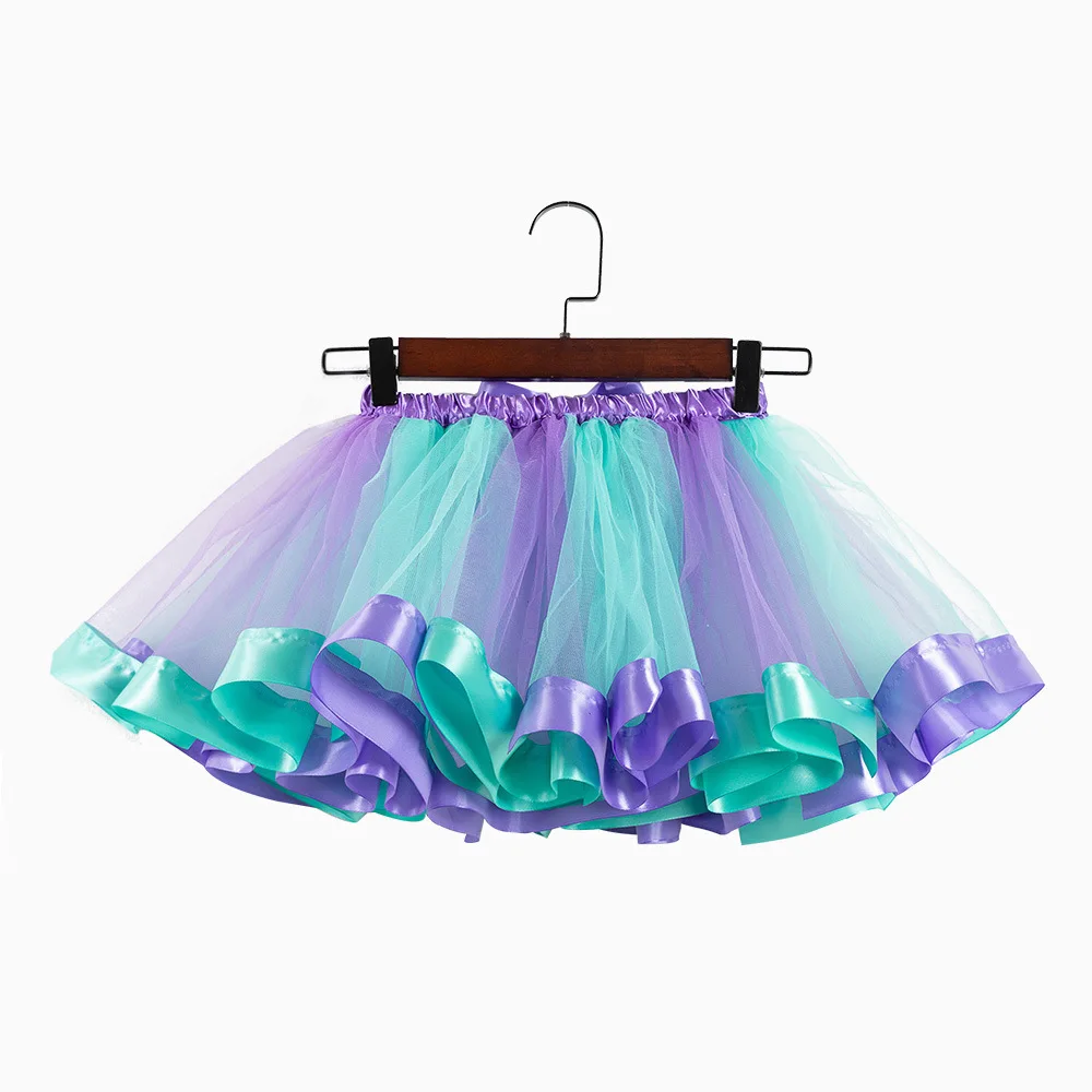 

Summer Kids Baby Star Glitter Dance Tutu Skirt For Girl Sequin 3 Layers Tulle Toddler Lace Pettiskirt Children Chiffon 2-8T