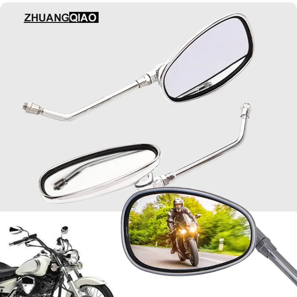 

Мотоциклетные хромированные овальные боковые зеркала 10 мм М10 резьба для 150 скутера Baron BMS винтажные зеркала заднего вида с трубкой 150T-E