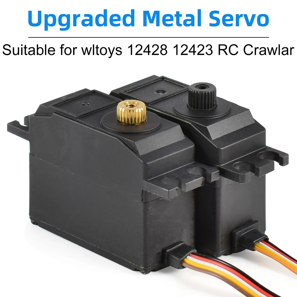 Metal Gear Servo Upgraded for Wltoys 1/12 12428 12423 1/10 10428 10428-A 10428-B 10428-B2 10428-C2 RC Desert Short Car