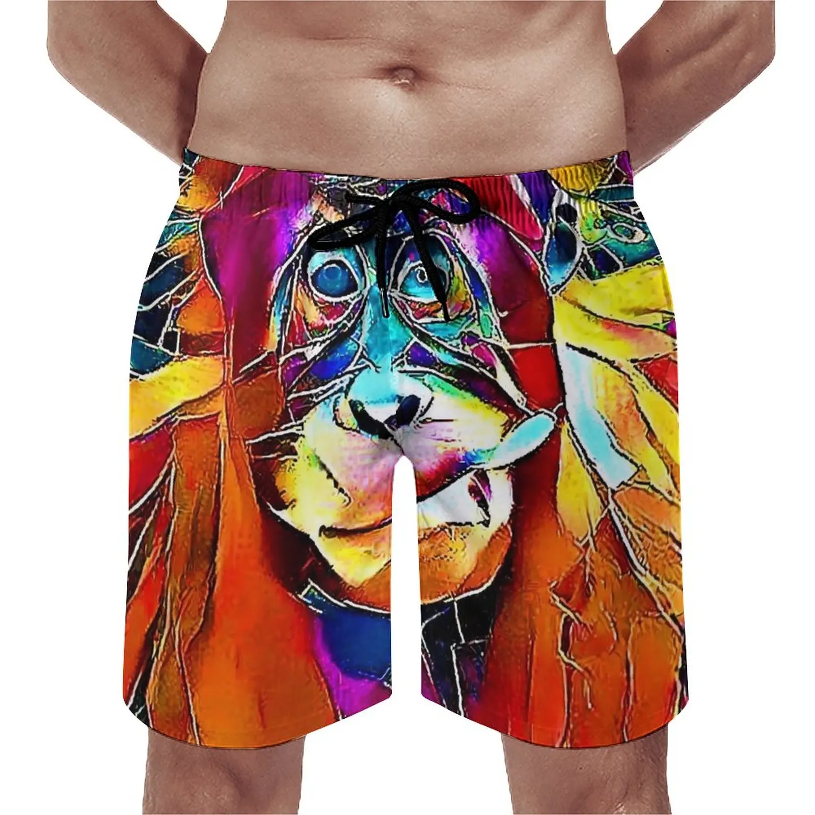

Шорты мужские пляжные с принтом обезьяны, забавные штаны с животным принтом, удобные плавки с эластичным поясом, большие размеры