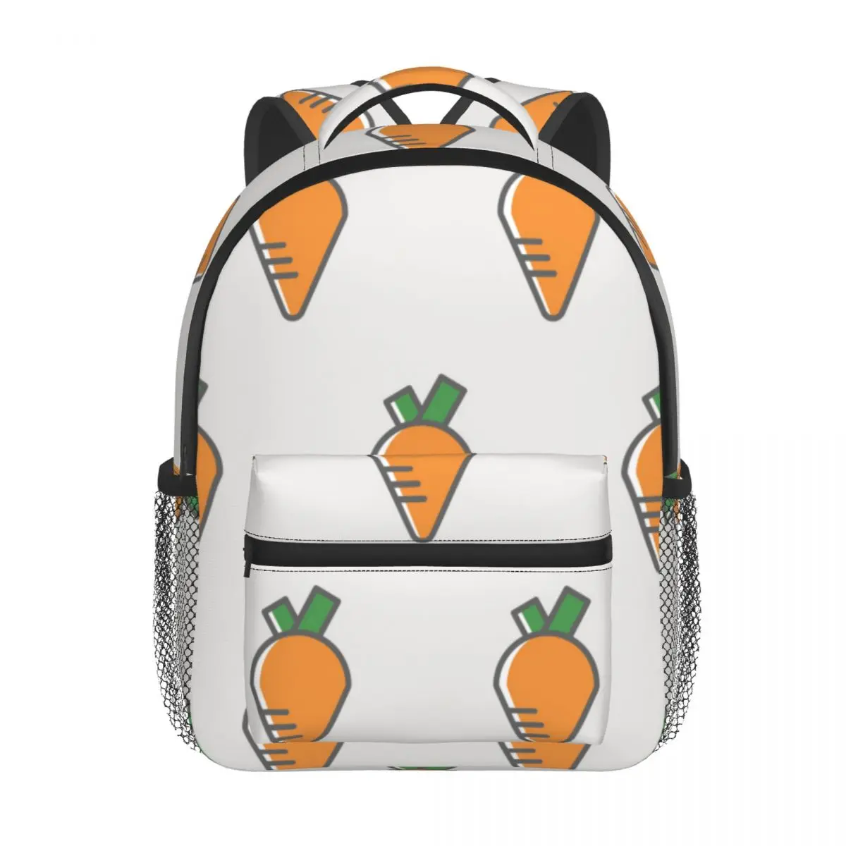 Children Bag Carrot Pattern Kids Bag Kindergarten Preschool Backpack for Boys Girls 3-4-6 Years Old