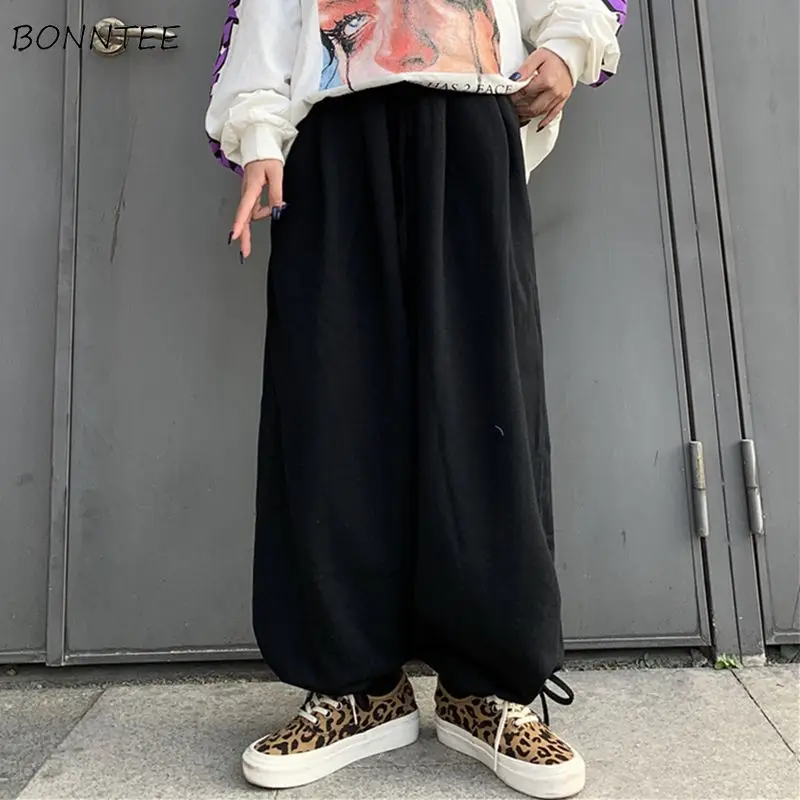 

Casual Pants Women Solid College Loose Trouser Fashion Spring High Waist Cozy Chic Streetwear Student All-match Hot Sale Ulzzang