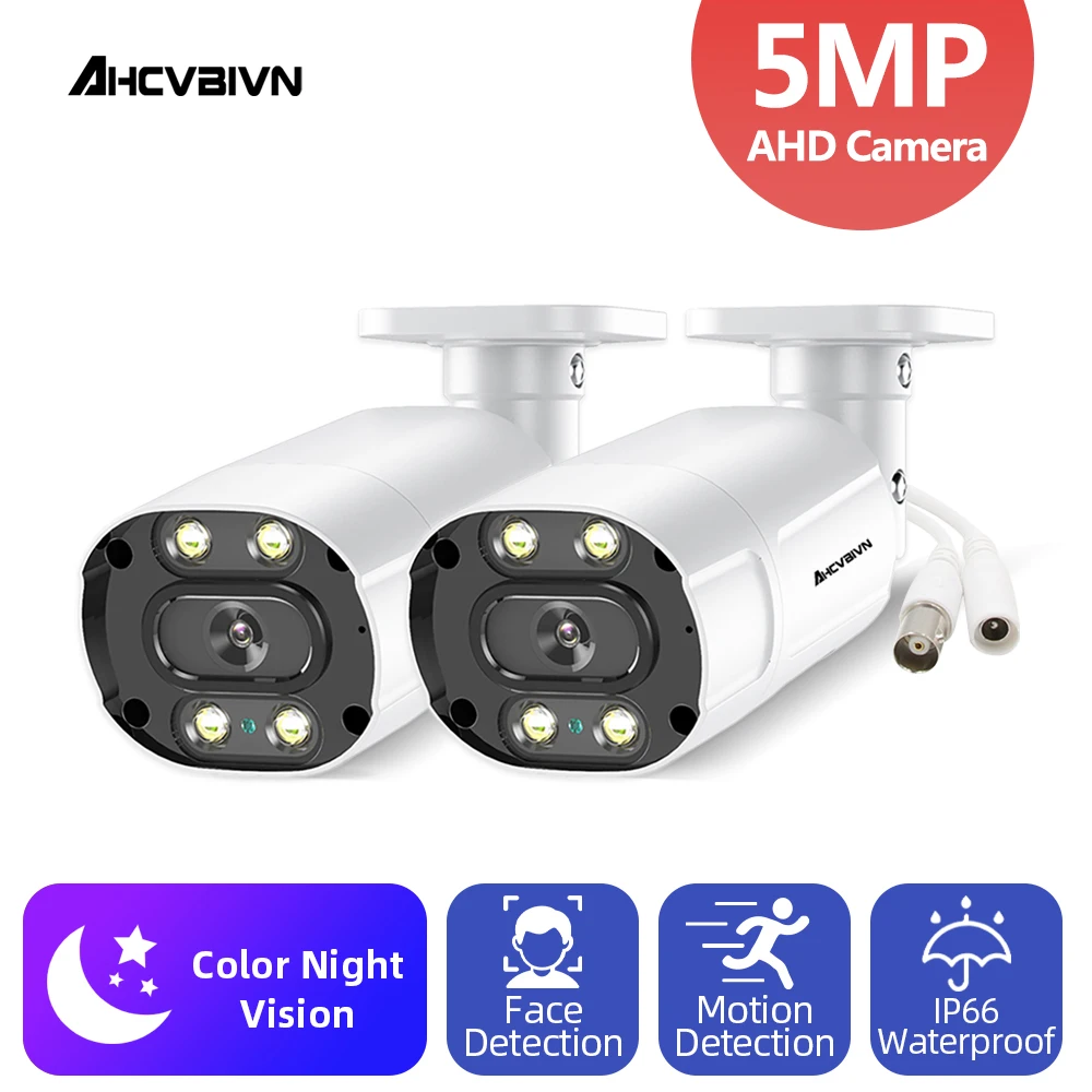 

CCTV Analog Security Camera 5MP Outside Motion Detection Color Night Vision AHD Video Surveillance Camera BNC H.265 XMEYE