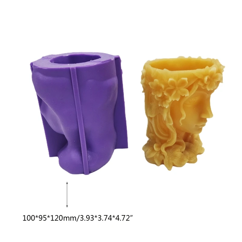 3D держатель для ручек Богиня цветочный горшок силиконовые формы форма
