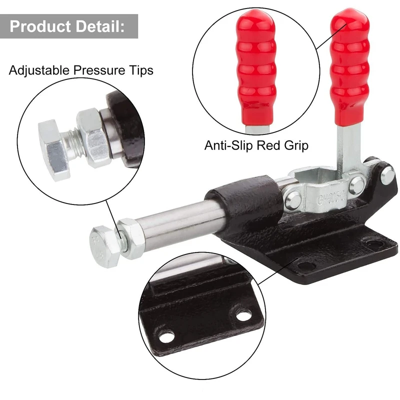 5 шт. 32 мм рычажные зажимы фунтов удерживающая способность Плунжер с ходом толчка