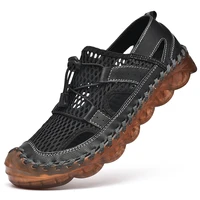 mens leather sneakers men summer sandals outdoor non slip hiking shoes fashion beach shoes high quality fishing water shoes