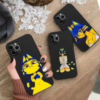 ankha cat cartoon girl phone case for iphone 13 12 11 pro mini xs max 8 7 plus x se 2020 xr silicone soft cover